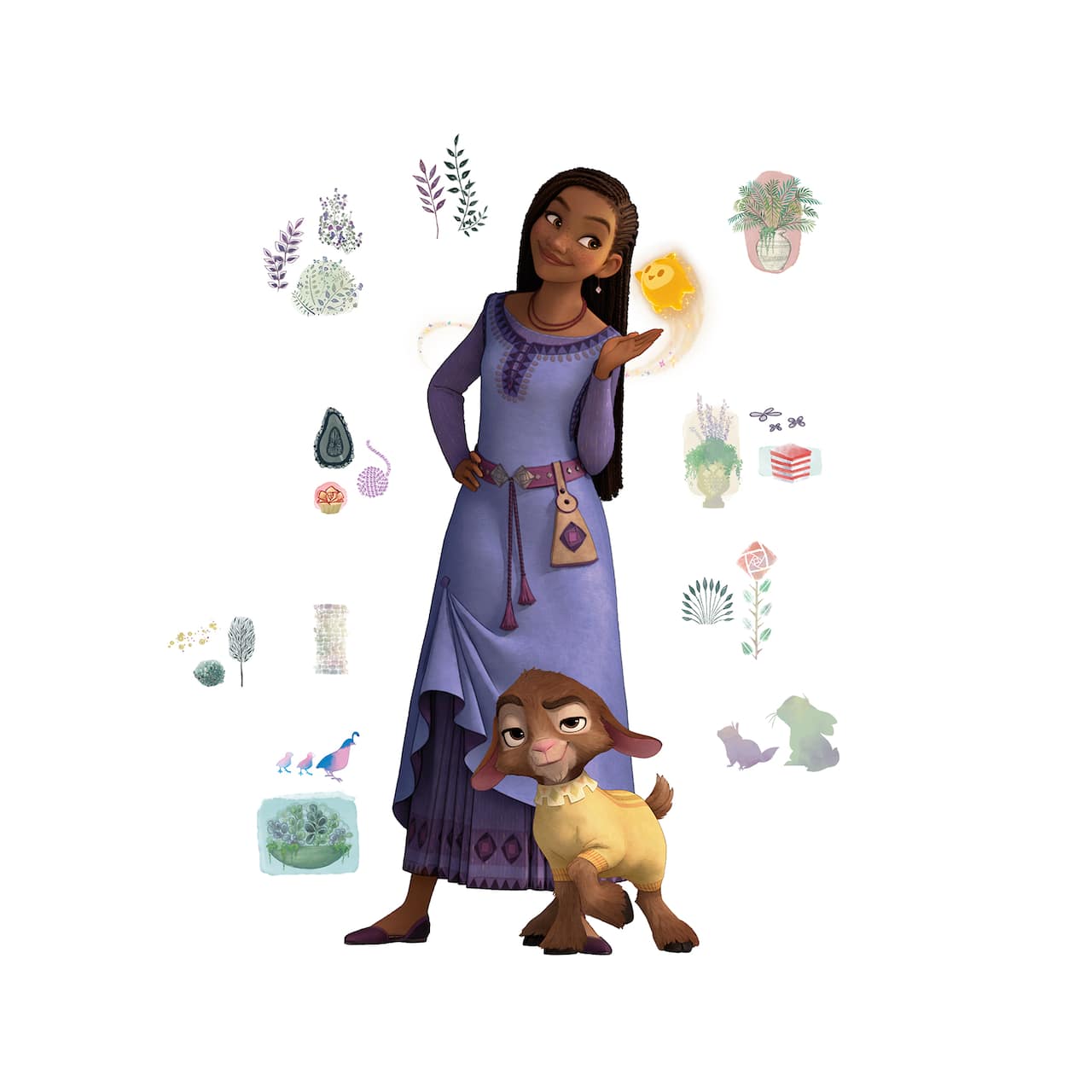 RoomMates Disney Wish Asha & Valentino Giant Wall Decal Set